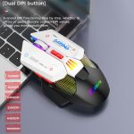 MKESPN Wired + 2.4G Dual Mode Gaming Mouse 10000 DPI Type-C Fast Charging RGB Light, Programmable Macros Mouse – Bild 5
