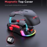 MKESPN W12 Tri-Mode 5-Channel Gaming Mouse 10-Key 10000 DPI Ambidextrous Design RGB Macro Mouse, W12 Blue, W12 Red – Bild 6