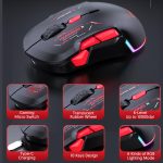 MKESPN W12 Tri-Mode 5-Channel Gaming Mouse 10-Key 10000 DPI Ambidextrous Design RGB Macro Mouse, W12 Blue, W12 Red – Bild 9