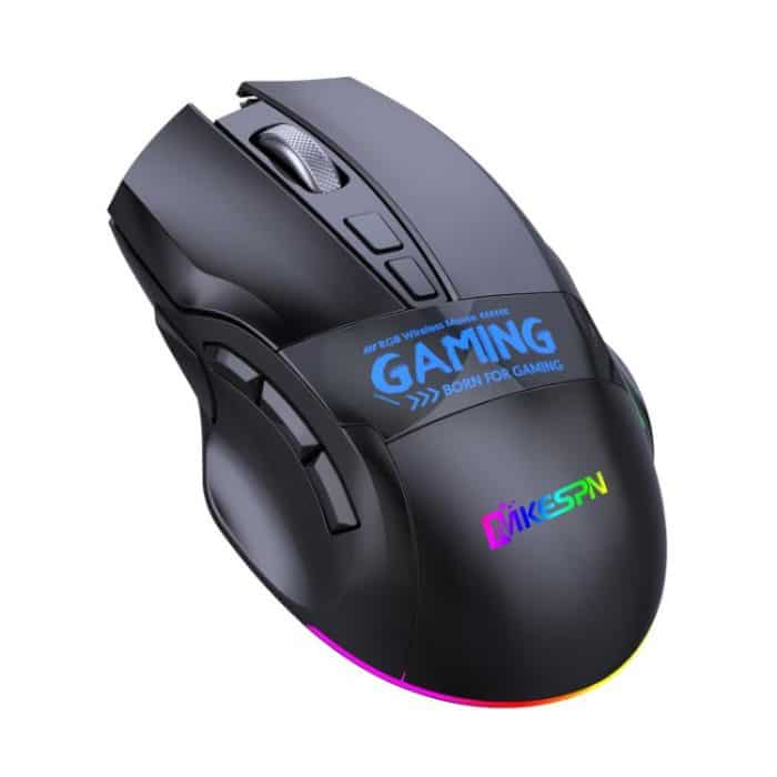 MKESPN W10 Tri-Mode Wireless Gaming Mouse 2400DPI with 9 Programmable Buttons, RGB Lighting, Type-C Rechargeable, W10 – Bild 1