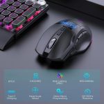 MKESPN W10 Tri-Mode Wireless Gaming Mouse 2400DPI with 9 Programmable Buttons, RGB Lighting, Type-C Rechargeable, W10 – Bild 3
