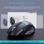 MKESPN W10 Tri-Mode Wireless Gaming Mouse 2400DPI with 9 Programmable Buttons, RGB Lighting, Type-C Rechargeable, W10 – Bild 7