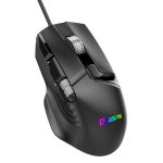 MKESPN X13 RGB Full Speed Wired Gaming Mouse 12400 DPI 10-Key Dual Scroll Wheel Swing Macro Programmable Mouse, X13