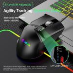 MKESPN X13 RGB Full Speed Wired Gaming Mouse 12400 DPI 10-Key Dual Scroll Wheel Swing Macro Programmable Mouse, X13 – Bild 4