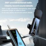 Live Noise Reduction Video Shooting Mini Mobile Phone Microphone Digital Wireless Lapel Microphone, H68 3 In 1 Single Mic, H68 3 In 1 Dual Mic, H67 Type-C Single Mic, H67 Type-C Dual Mic, H67 8 Pin Single Mic, H67 8 Pin Dual Mic – Bild 3