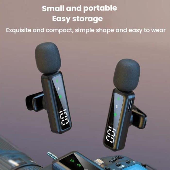 Live Noise Reduction Video Shooting Mini Mobile Phone Microphone Digital Wireless Lapel Microphone, H68 3 In 1 Single Mic, H68 3 In 1 Dual Mic, H67 Type-C Single Mic, H67 Type-C Dual Mic, H67 8 Pin Single Mic, H67 8 Pin Dual Mic – Bild 5