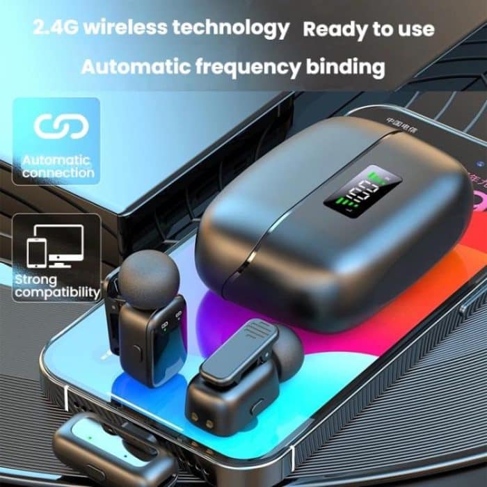 Dual Microphone Mini Wireless Finger Clip Microphone Mobile Phone Live Noise Reduction Bluetooth Microphone, Type-C, 8 Pin – Bild 9