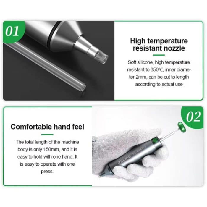Powerful Aluminium Alloy Solder Sucker Manual Solder Residue Sucker, RL-084 Pro – Bild 8