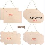 12-In-1 Wooden Hanging Sign Set With String DIY Ornaments, Handmade Craft Kits For Holiday Home Decor