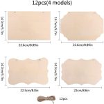 12-In-1 Wooden Hanging Sign Set With String DIY Ornaments, Handmade Craft Kits For Holiday Home Decor – Bild 7