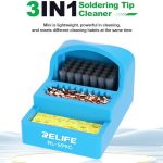 3 In 1 Soldering Iron Cleaner Soldering Iron Tip Tin Residue High Temperature Resistant Cleaning Sponge Steel Wire Cleaning Ball, RL-599C – Bild 2
