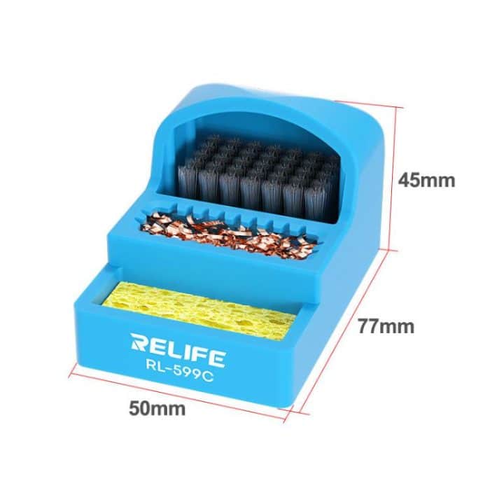 3 In 1 Soldering Iron Cleaner Soldering Iron Tip Tin Residue High Temperature Resistant Cleaning Sponge Steel Wire Cleaning Ball, RL-599C – Bild 10