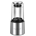 Kacheeg 70ml Transparent Pepper Grinder with Adjustable Coarse to Fine Ceramic Blades, 11 x 4.9 x 4cm