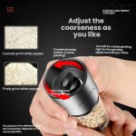 Kacheeg 70ml Transparent Pepper Grinder with Adjustable Coarse to Fine Ceramic Blades, 11 x 4.9 x 4cm – Bild 4