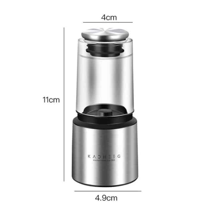 Kacheeg 70ml Transparent Pepper Grinder with Adjustable Coarse to Fine Ceramic Blades, 11 x 4.9 x 4cm – Bild 7