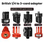 Three-Slot Adapter Camera Cage 360-Degree Rotating Connector Tripod 1/4 Inch Adapter, TFSM062, TFSM062-B, TFSM063, TFSM063-B, TFSM064, TFSM065, TFSM065-B – Bild 2