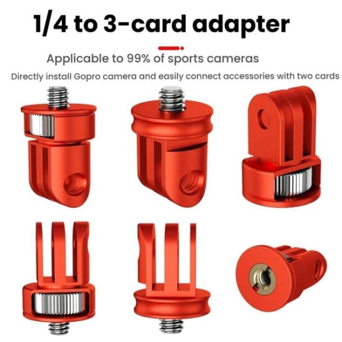 Three-Slot Adapter Camera Cage 360-Degree Rotating Connector Tripod 1/4 Inch Adapter, TFSM062, TFSM062-B, TFSM063, TFSM063-B, TFSM064, TFSM065, TFSM065-B – Bild 5