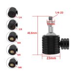 Female To 1/4 Male Universal Mini Ball Head Adapter Mount Aluminium Alloy Mobile Phone Camera Tripod Accessories, Q1 1/4, Q1-B 1/4, Q2 3/8, Q2-B 3/8, Q3 M4, Q3-B M4, Q4 M5, Q4-B M5, Q5 M6, Q5-B M6 – Bild 2