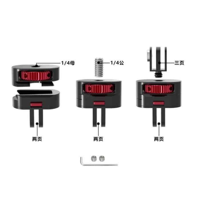 Action Camera 1/4 Metal Adapter Quick Release Mount, TFSM151 2 Pages 2 In 1, TFSM152 2 Pages 3 In 1, TFSM153 3 Pages 2 In 1, TFSM154 3 Pages 3 In 1 – Bild 2