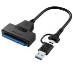 USB 3.0/USB-C to SATA 22-Pin Adapter Cable for 2.5-inch Laptop HDD/SSD, 25cm – Bild 2