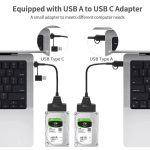 USB 3.0/USB-C to SATA 22-Pin Adapter Cable for 2.5-inch Laptop HDD/SSD, 25cm – Bild 3