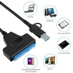 USB 3.0/USB-C to SATA 22-Pin Adapter Cable for 2.5-inch Laptop HDD/SSD, 25cm – Bild 4