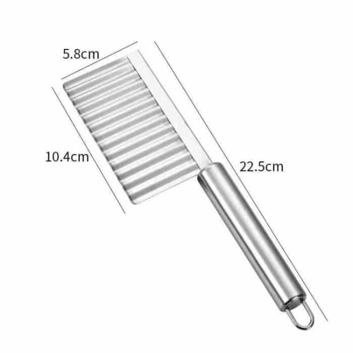 Edelstahl Kartoffel Welle Cutter Tiefe Nut Verdickt Wolf Zahn Muster Französisch Fry Cutter – Bild 5