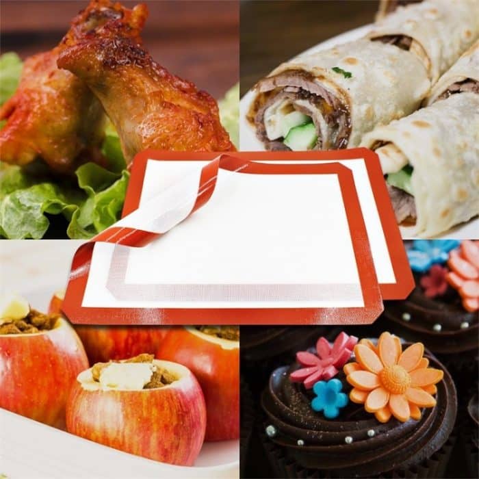 Platin-Glasfaser-Silikon-Gebäck, Kuchen, Plätzchen, Backmatte, Pad, Blatt, Knetmatte, 40x30cm, 29x26cm – Bild 9