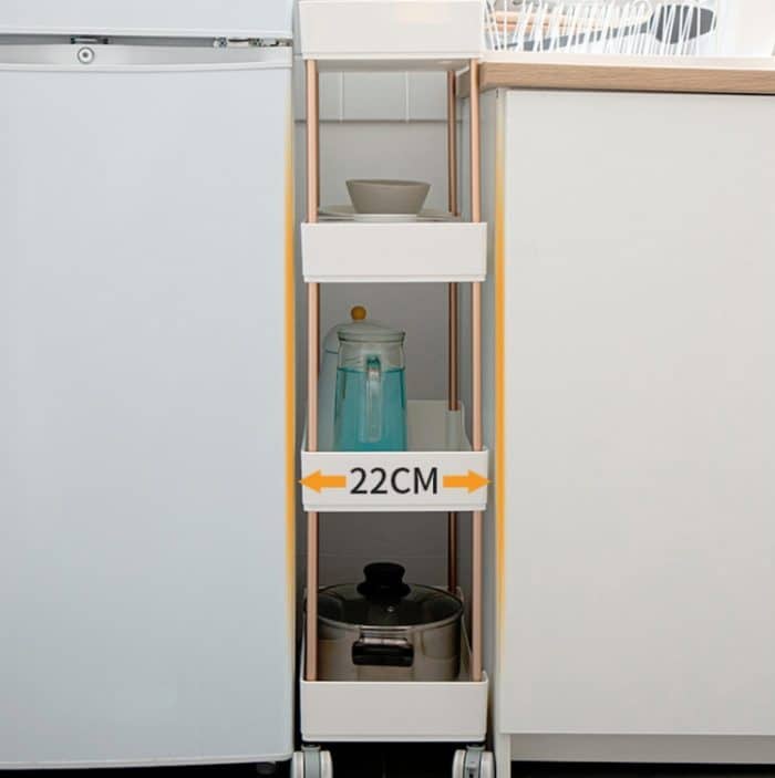 Regalwagen mit schmalem Boden und mehrschichtigem Bücherregal, Four Layers, Three Layers, Two Layers – Bild 3