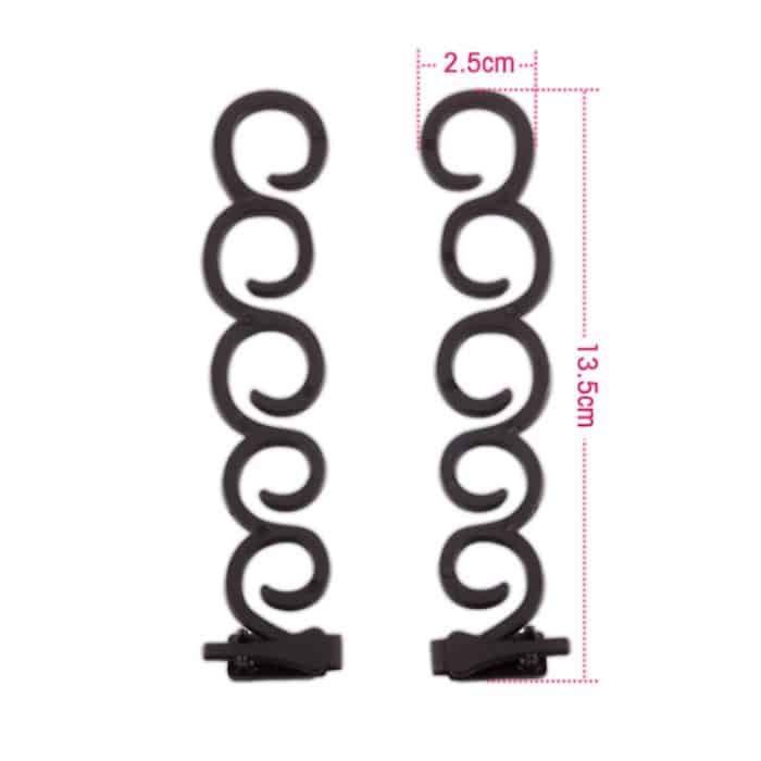 Elegance Hair Braider Flower Magic Haarspange Queue Twist Zopf Frisur Styling-Zubehör, Größe: 13,5 x 2,5 cm – Bild 3