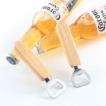 2 PCS Edelstahl Bierflaschenöffner mit Gummi Holzgriff Kreativer Geschenk Soda Flaschentreiber – Bild 4