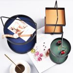 Doppellagiges Aufbewahrungstablett aus Ledermatte mit Griff und Ablage für Snacks, Square L, Square S, Round L, Round S, Rectangular – Bild 7