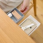 2 PCS Home Untere Schublade Lagerung Box Student Schreibwaren Box Schreibtisch Versteckte Paste Schutt Lagerung Box – Bild 6