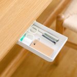 2 PCS Home Untere Schublade Lagerung Box Student Schreibwaren Box Schreibtisch Versteckte Paste Schutt Lagerung Box – Bild 8