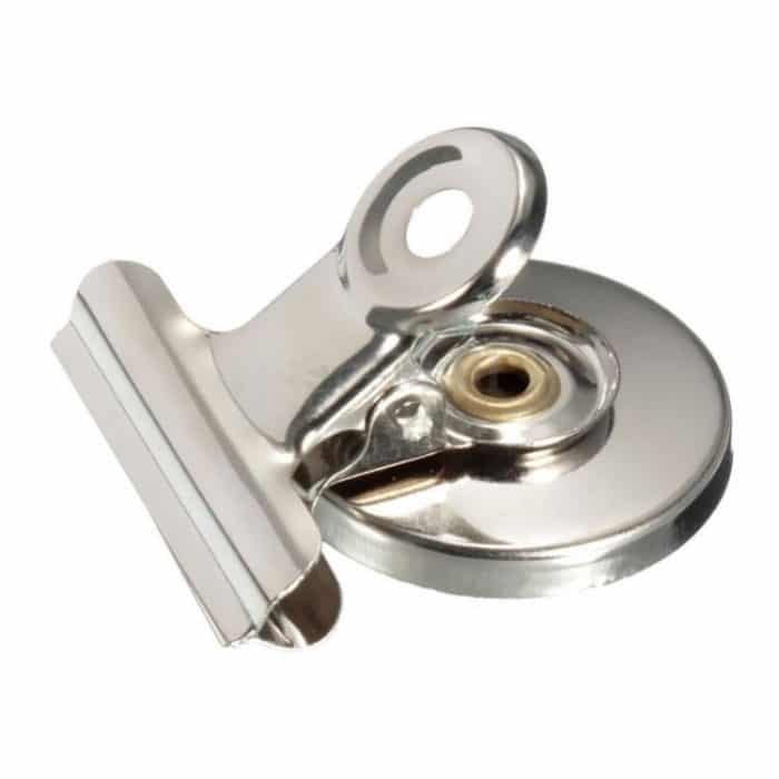 20 PCS Edelstahl Rundkopfclip Büroklammer Büroordner Kühlschrank Wand Memo Clip – Bild 2