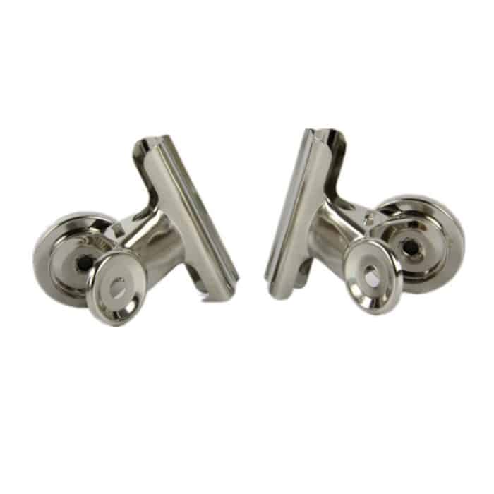 20 PCS Edelstahl Rundkopfclip Büroklammer Büroordner Kühlschrank Wand Memo Clip – Bild 3