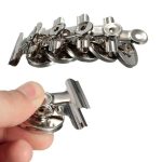 20 PCS Edelstahl Rundkopfclip Büroklammer Büroordner Kühlschrank Wand Memo Clip – Bild 4