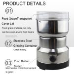 Multifunktionale EU-Stecker-Kaffeemühle, rostfrei, elektrisch, für Kräuter/Gewürze/Nüsse/Getreide/Kaffeebohnenmahlen, Coffee Grinder, EU Plug – Bild 6