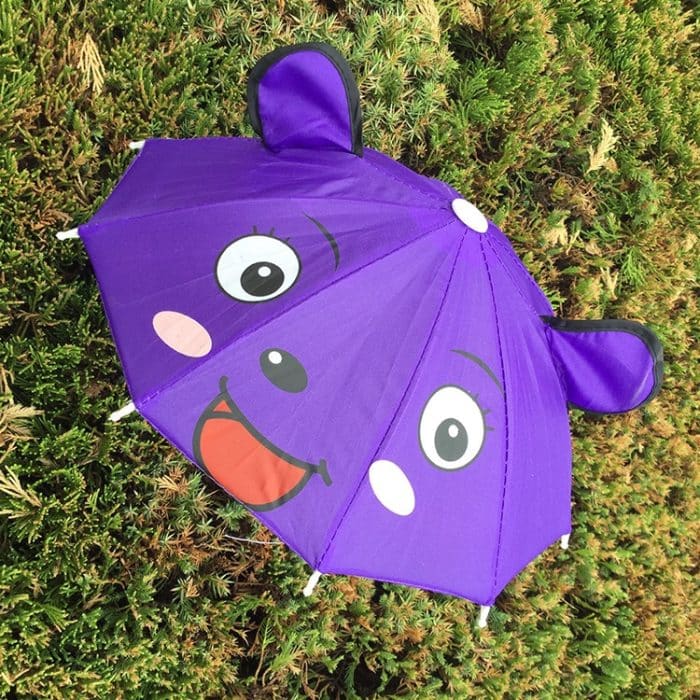 5 Stück niedlicher Cartoon-Kinder-Regenschirm, kreativer Tier-Regenschirm mit langem Griff – Bild 6