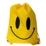 10 Stück Smile Rucksack mit Kordelzug, wasserdichte Tasche