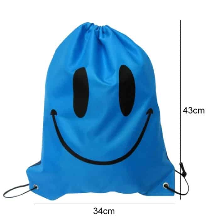 10 Stück Smile Rucksack mit Kordelzug, wasserdichte Tasche – Bild 2