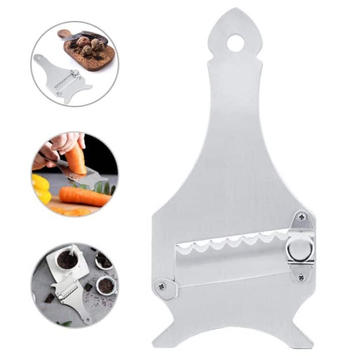 Gabelförmiger Schokoladenhobel Edelstahl-Trüffelschneider Käsereibe – Bild 2