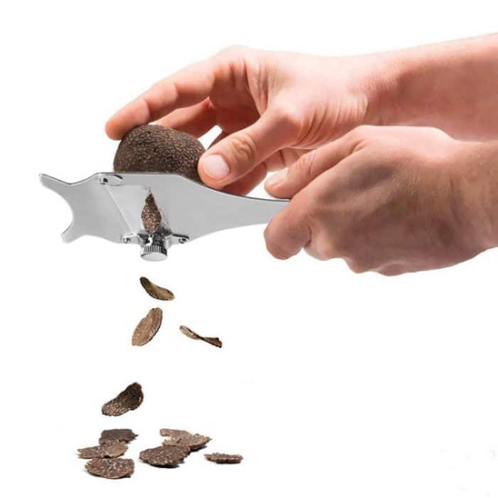 Gabelförmiger Schokoladenhobel Edelstahl-Trüffelschneider Käsereibe – Bild 3