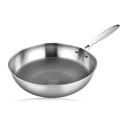 Haushalts-Wabenpfanne aus Edelstahl mit Antihaftbeschichtung, 32cm Pot (without Lid), Lid