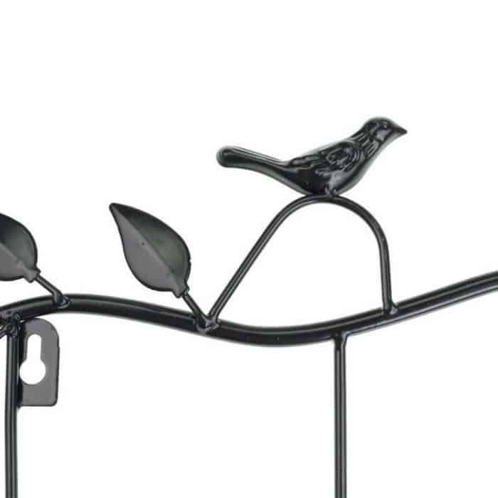 2 Stück einfache Kleiderhaken aus Schmiedeeisen mit Vogelmuster, verziert – Bild 3