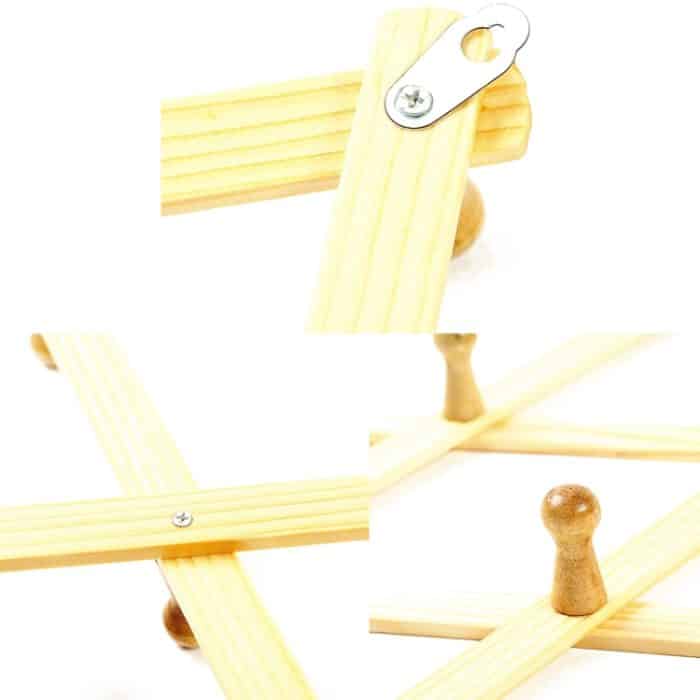 Massives hölzernes einziehbares Wandbehang-Faltgarderobe-Trockengestell – Bild 5