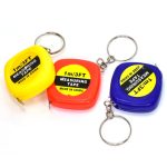4 Stück tragbarer, leicht einziehbarer quadratischer kleiner Maßband-Schlüsselanhänger, Key Ring Pendant – Bild 4