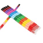 18 PCS Kreative Bausteine ​​Buntstifte Kinder 12 Farben Zeichnen von Lernspielzeug – Bild 2