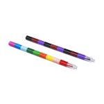 18 PCS Kreative Bausteine ​​Buntstifte Kinder 12 Farben Zeichnen von Lernspielzeug – Bild 4