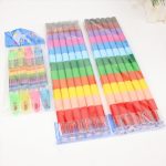 18 PCS Kreative Bausteine ​​Buntstifte Kinder 12 Farben Zeichnen von Lernspielzeug – Bild 7